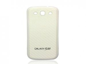 Задняя крышка Samsung Galaxy S3 III GT-i9300 белая Carbon Fiber